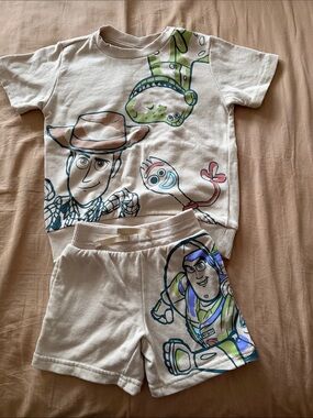 Target Kids Matching Set Toy Story Characters Cream with Green and Blue Accents